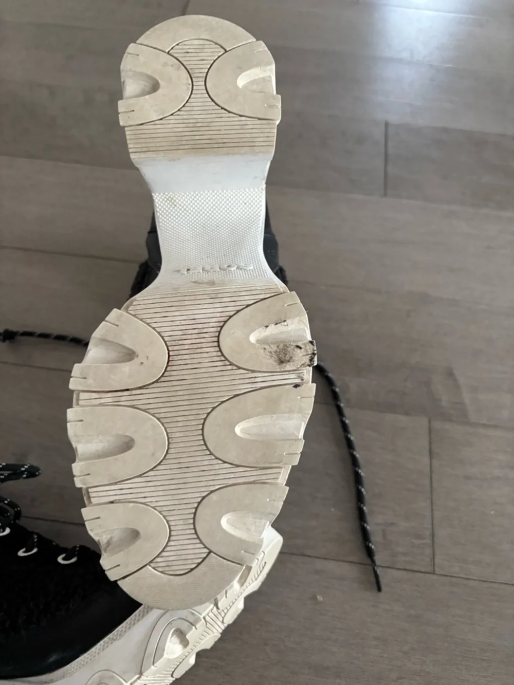 Brex™ Leather & Faux Shearling Block Heel Lace-Up Bootie - Picture 11 of 13